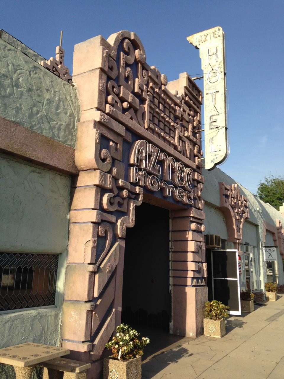 Stop at the Aztec Hotel in Monrovia for some history and cool photos.