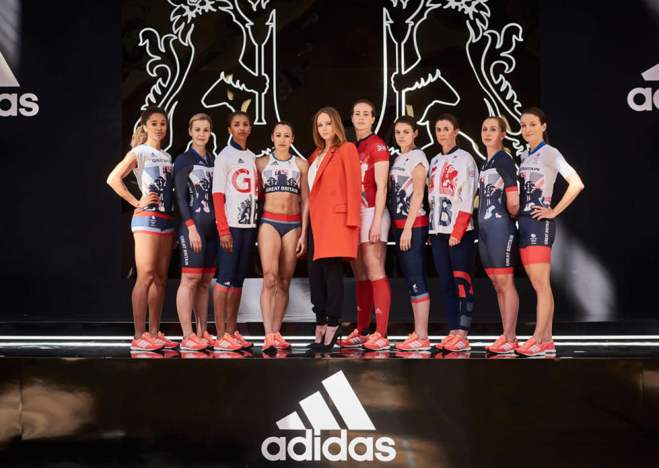 Great Britain’s uniforms are designed by Stella McCartney for Adidas