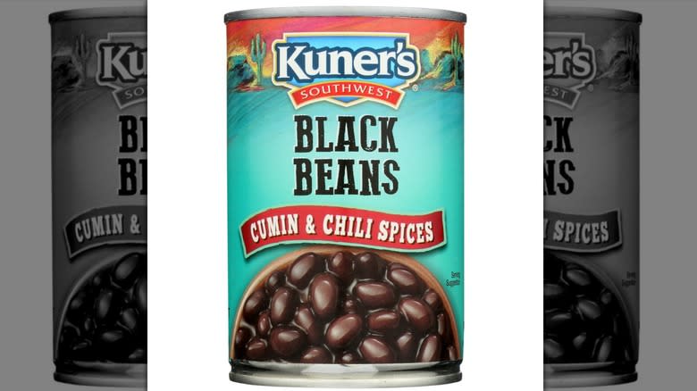 cans of Kuner's Black Beans