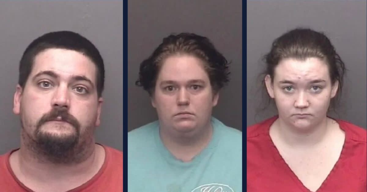 David Schonabaum, Angel Schonabaum, and Delaina Thurman have all been charged with various counts of neglect (Vanderburgh County Jail)