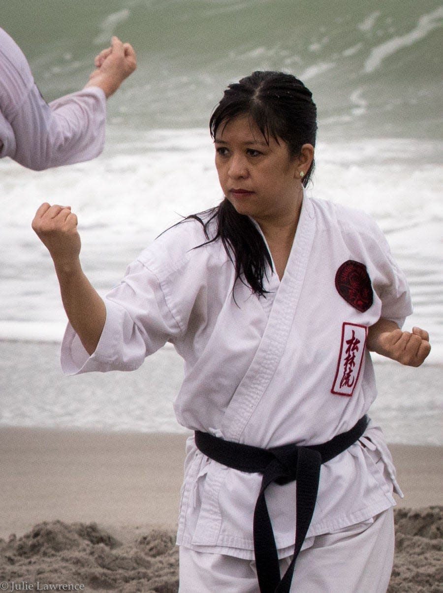 Jennifer Sangalang, a third-degree black belt, or sensei, in Ueshiro Shorin-Ryu Karate USA, has been taking karate classes in Melbourne, Florida, since 2011. Sangalang is a lead producer for the Florida Audience Team at Gannett and is based in Melbourne at FLORIDA TODAY.