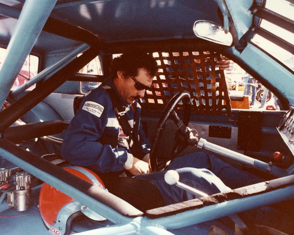 richard petty inside nascar cup car 1980s