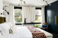 <p> ‘Opt for floor to ceiling curtains, ensuring there are no gaps. This look adds height to a room, while keeping a clean and simple aesthetic. And attention to detail goes a long way, explain Jenna and Mariana from London-based Interior Fox. </p> <p> ‘For example, we like to swap out the eyelets to match the curtain pole. This simple but effective technique makes all the difference and helps to create a more unified and custom look. </p> <p> 'Gone are the days of shorter curtains, they feel dated and can make a window feel small and boxed in. Instead create a cohesive look by complementing the curtains with the wall color.’ </p>
