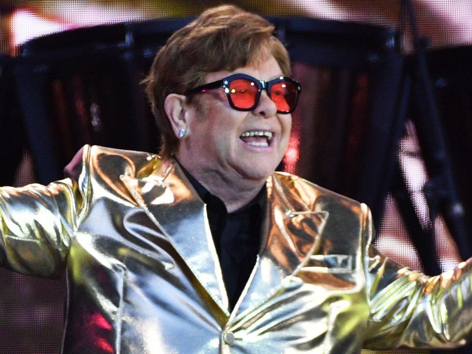 Elton John performing in June 2023.