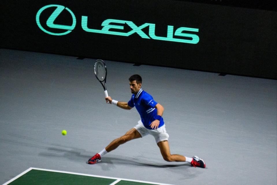 Djokovic in action (Getty Images for Lexus)