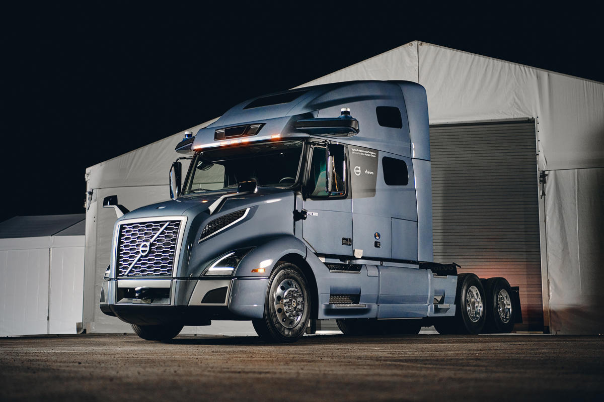 Volvo unveils prototype self-driving semi truck built for long hauls