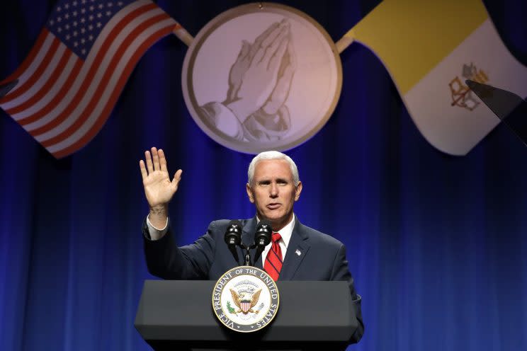 Vice President Mike Pence at the 13th annual National Catholic Prayer Breakfast