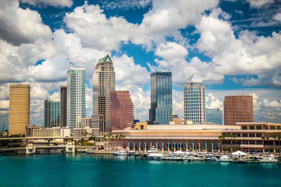 The Tampa, Florida, skyline.