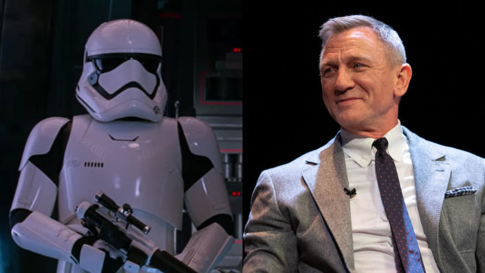 Daniel Craig played a Stormtrooper in the 2015 Star Wars movie The Force Awakens. (Disney/Getty)