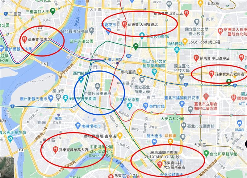 地圖上孫東寶分店模樣。（圖／翻攝自Google地圖）