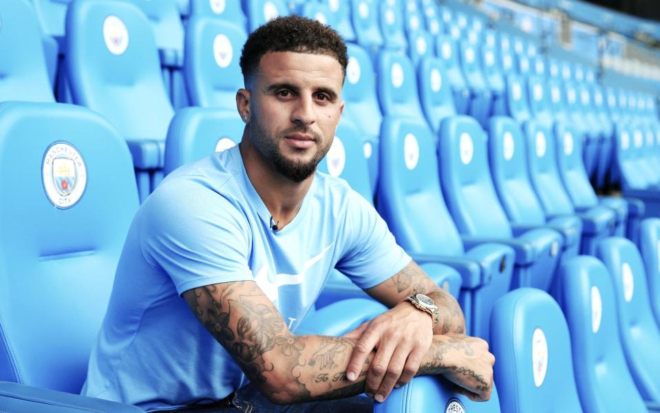 Kyle Walker signs for Manchester City - Credit: Man City FC/PA