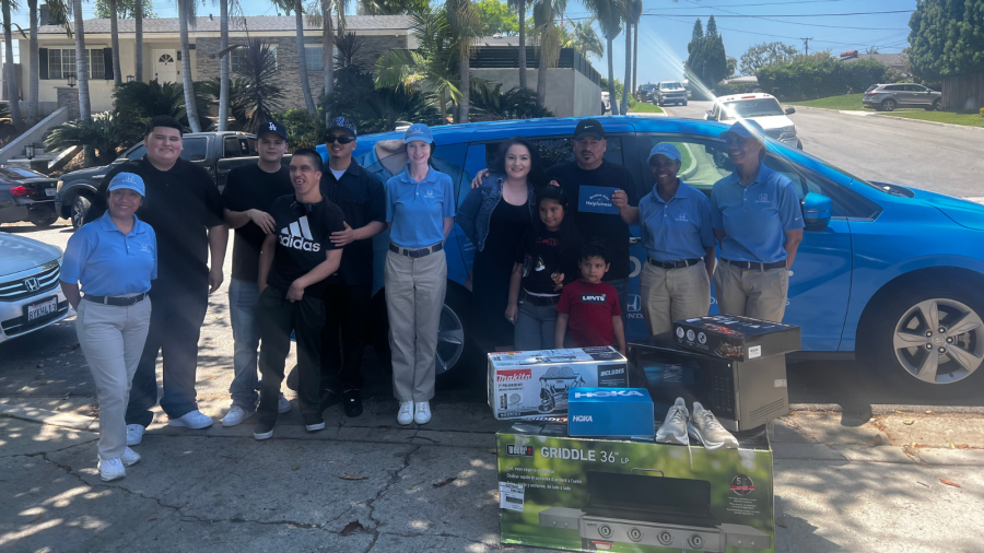 Antonio Fajardo of La Habra was honored as part of SoCal Honda Dealers’ Helpful Hero Dad surprise event. (SoCal Honda Dealers)