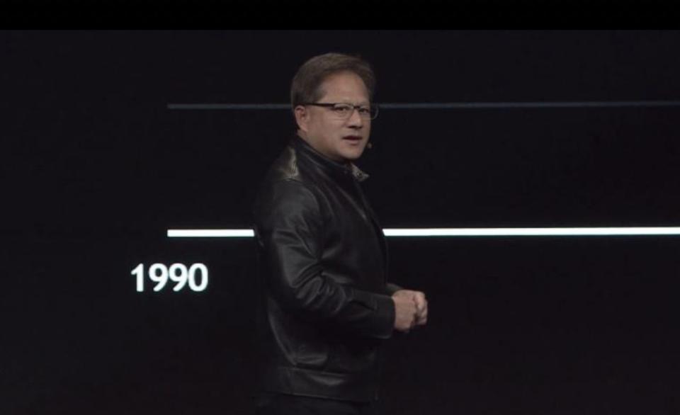 以上 黃仁勳為NVIDIA的共同創辦人、董事長兼執行長。(Photo：Youtube翻攝)
