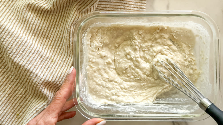 whisk in the batter mixture