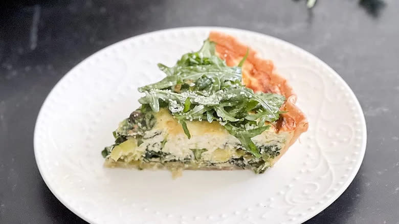 Spring quiche with spinach