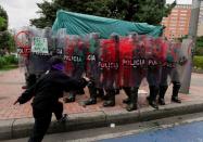 Protest against sexual assault by the police and the excess of public force, in Bogota
