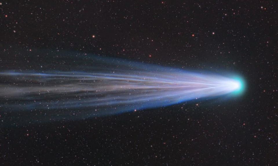 Cometa Leonard registrado na Namíbia – Créditos: Lukas Demetz / Michael Jäger