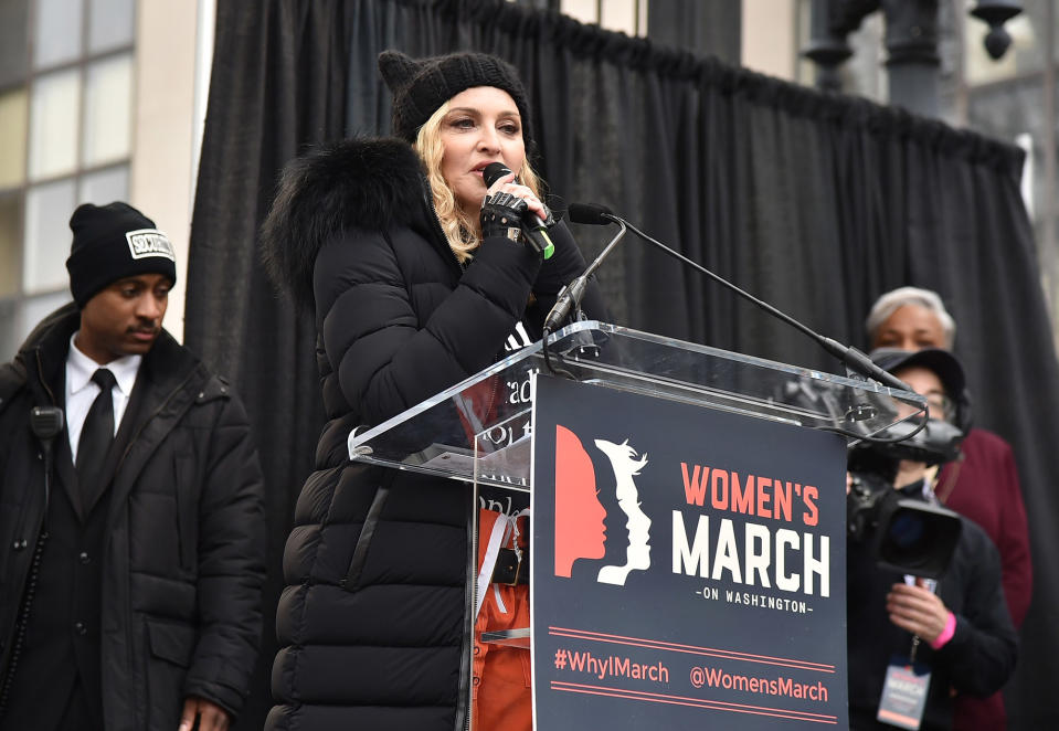 Madonna hielt eine Rede beim „Women’s March on Washington“. (Bild: Getty Images)