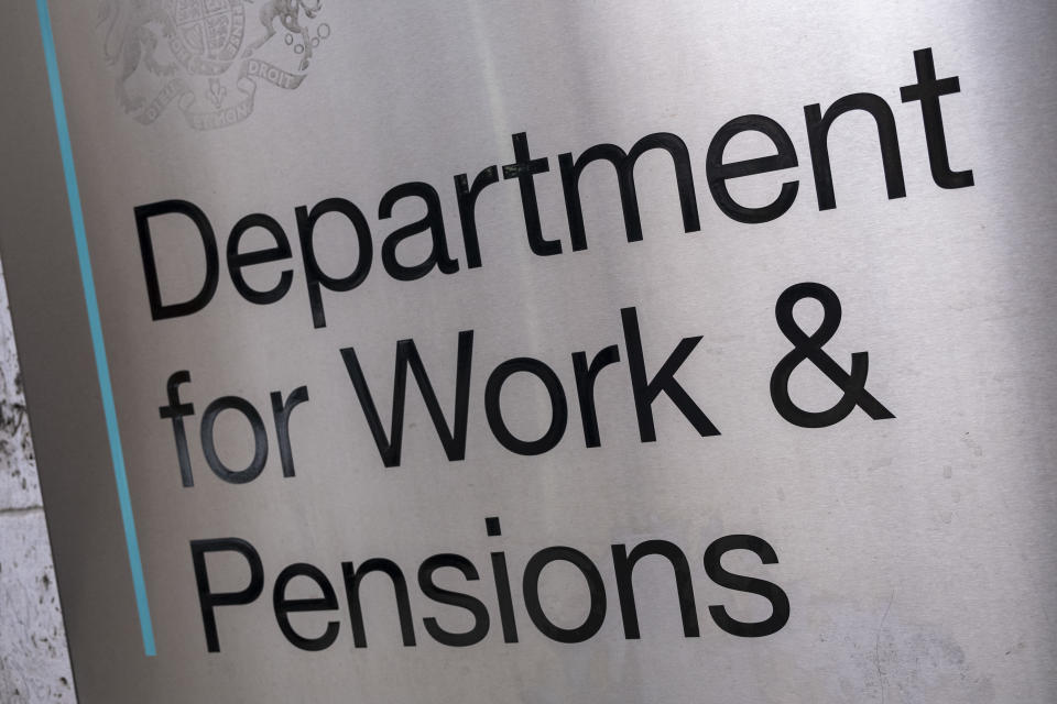 Department for Work and Pensions on 5th February 2024 in London, United Kingdom. The Department for Work and Pensions, DWP, is responsible for welfare, pensions and child maintenance policy. As the UK's biggest public service department it administers the State Pension and a range of working age, disability and ill health benefits. (photo by Mike Kemp/In Pictures via Getty Images)