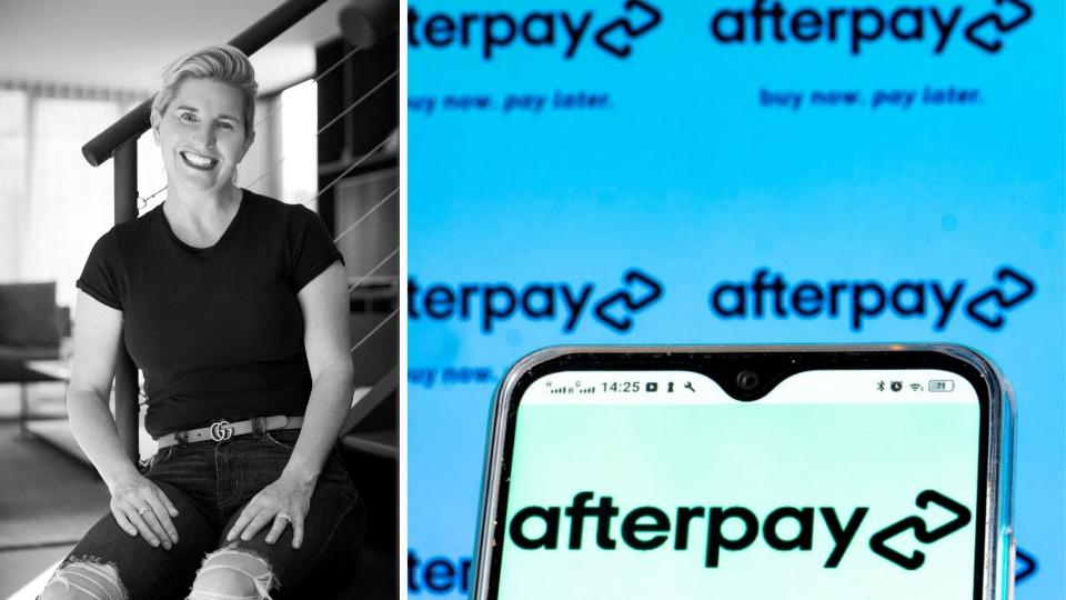 Lee Hatton discusses Afterpay's next feature. Images: Supplied, Getty