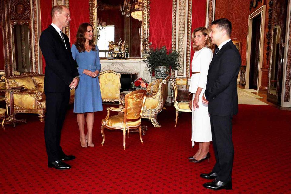 Prince William, Kate Middleton, Ukrainian President Volodymyr Zelenskyy, and First Lady Olena Zelenska