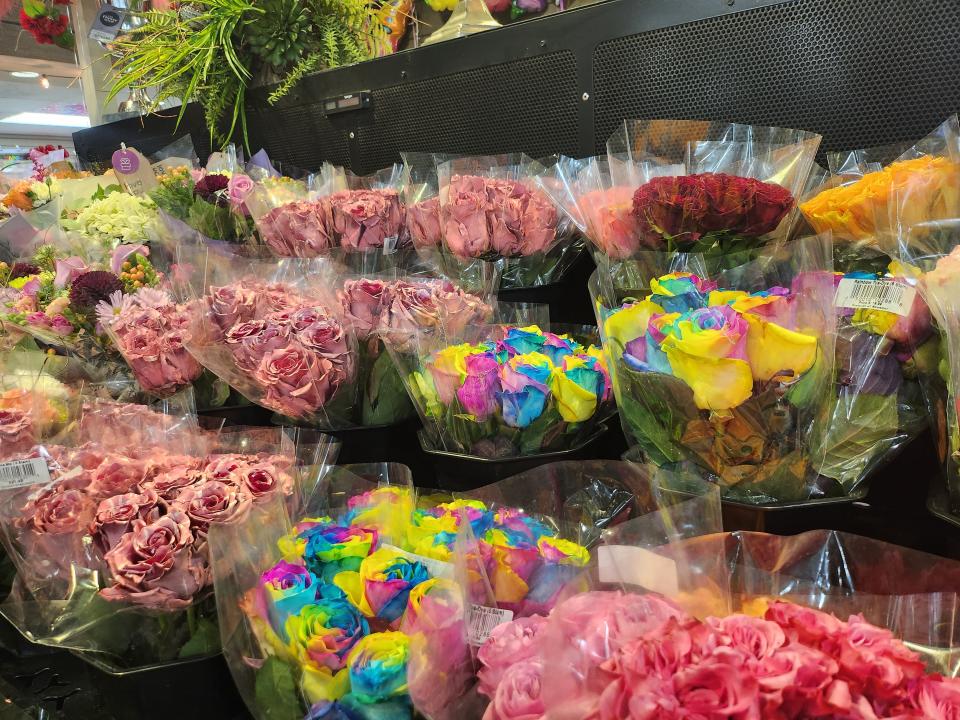 Market Street United on Georgia Street in Amarillo prepares hundreds of their best seller, rose bouquets, for Mother's Day.