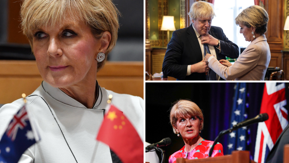 Julie Bishop has criticised Trump, Xi and Johnson for exhibiting what she calls "conditional leadership". (Source: Getty)
