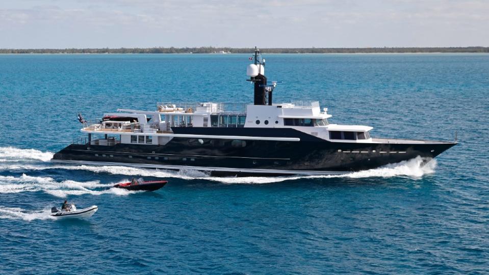 The yacht was built by Feadship and designed by Jon Bannenberg, the father of modern yacht design. The original dark-green exterior was said to be the color of a dollar bill. - Credit: Courtesy Jim Raycroft