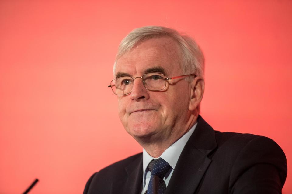 Mr McDonnell said the Chancellor had “finally shown his hand” by singling out financial services in trade deal talks: Getty