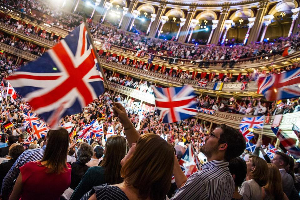Rule, Britannia is a traditional favourite for flag-waving fans at the Royal Albert Hall (PA)