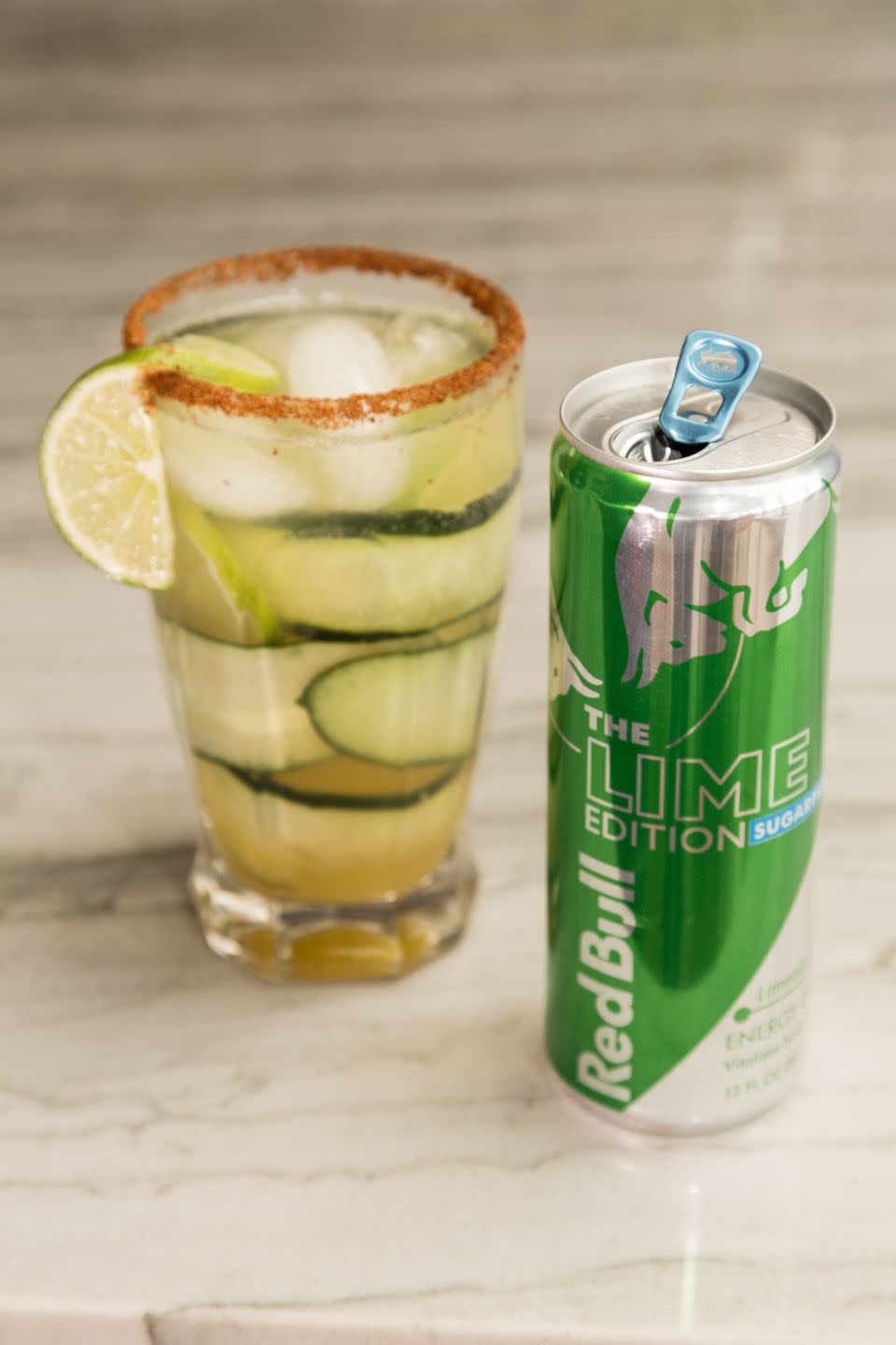 <p>A little Red Bull gives you the energy boost you need.</p><p>Get the recipe from <a href="https://www.delish.com/cooking/recipes/a51345/lime-zinger-recipe/" rel="nofollow noopener" target="_blank" data-ylk="slk:Delish;elm:context_link;itc:0;sec:content-canvas" class="link ">Delish</a>.<br></p>