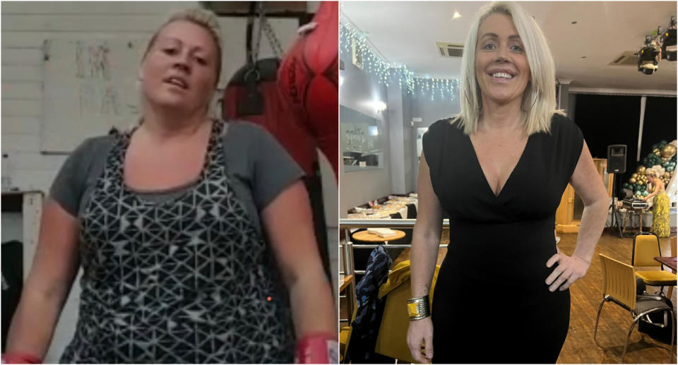 Kelly Rogers weight loss picture side by side