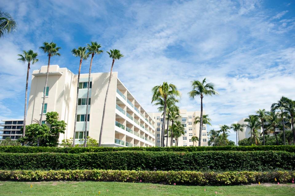 Plans for a zoning change related to a redevelopment proposal for The Ambassador Palm Beach Hotel & Residences at 2730 S. Ocean Blvd., seen here as it looked in late 2022, will be discussed by the Palm Beach Town Council during its development-review meeting Feb. 14.