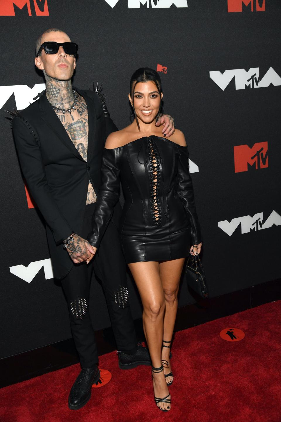 Kourtney Kardashian and Travis Barker attended the 2021 MTV Video Music Awards.