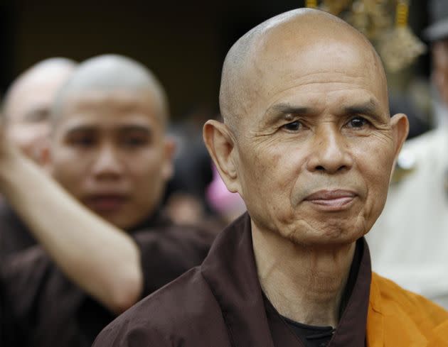 Thich Nhat Hanh founded the Engaged Buddhism movement. (Photo: STR via Getty Images)