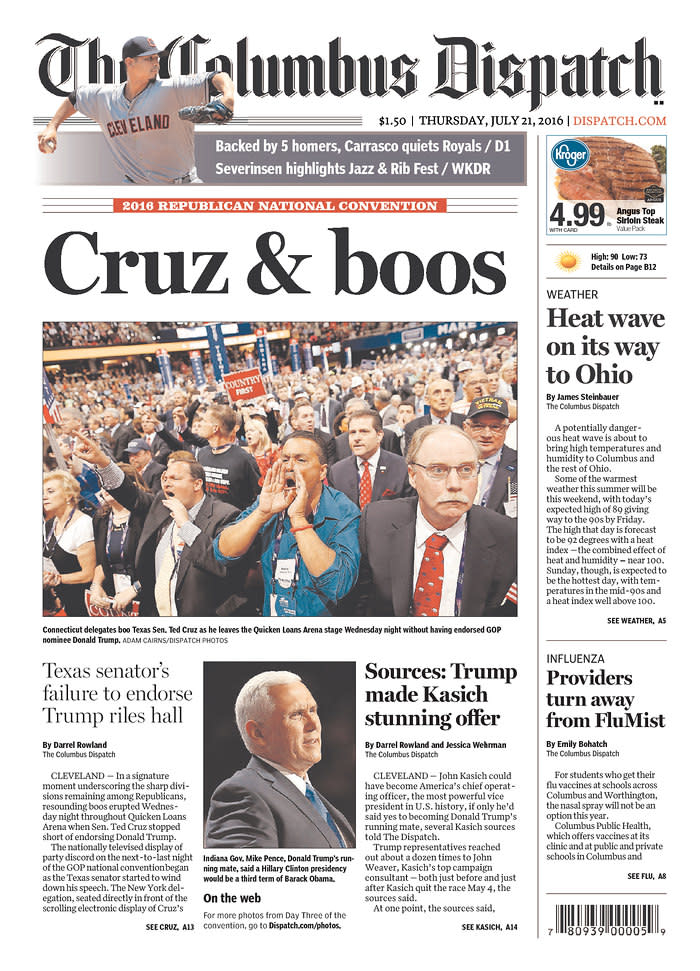 Cruz and boos - The Columbus Dispatch