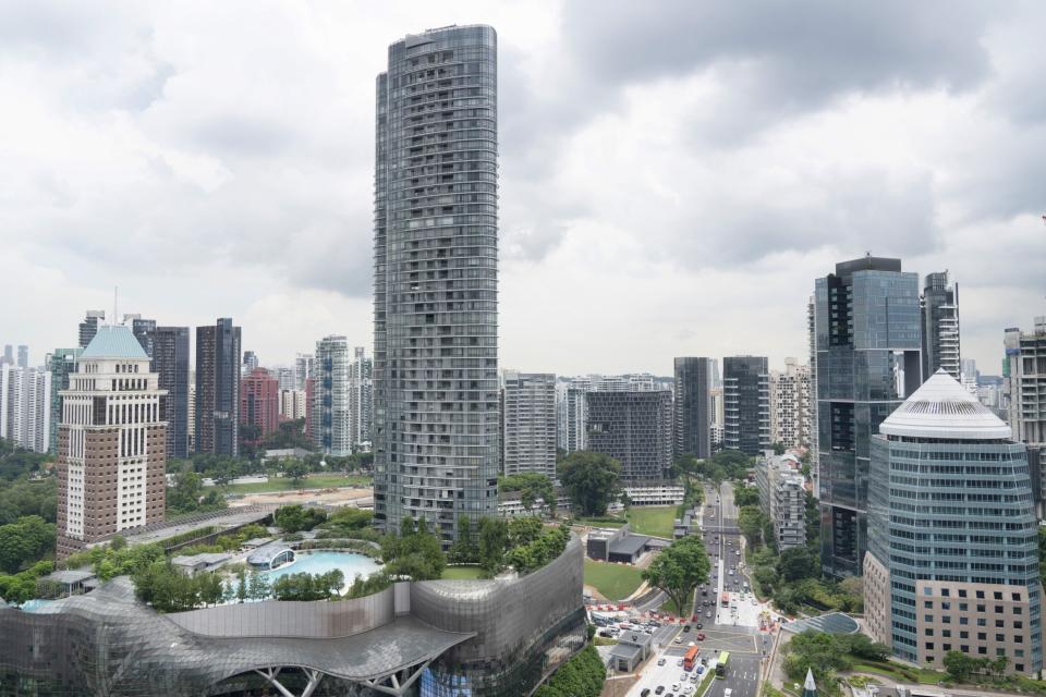 The Orchard Residences condominium tower in Singapore. Photographer: Wei Leng Tay/Bloomberg