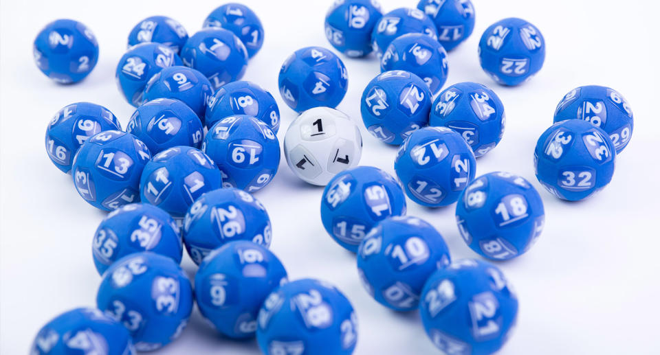 Generic file photo of lottery balls - one lotto player has won $60 million playing Powerball,  after weeks of no winners