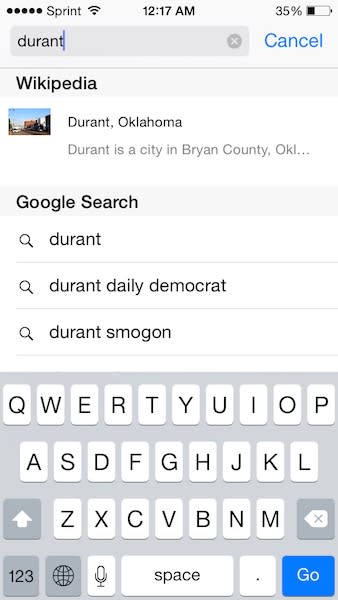 durant ios safari