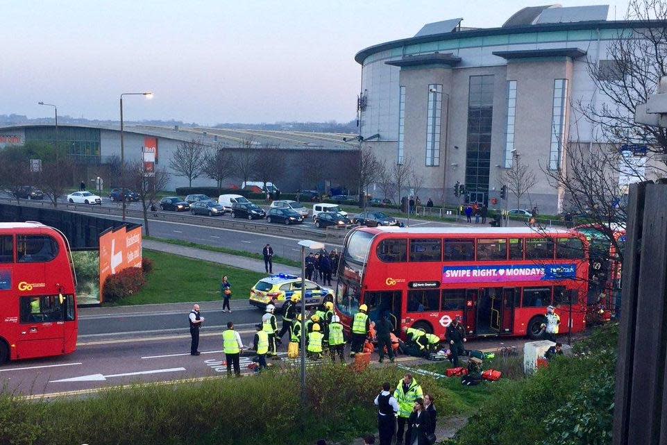 Bus crash: A woman has been taken to hospital: Ben Shayler