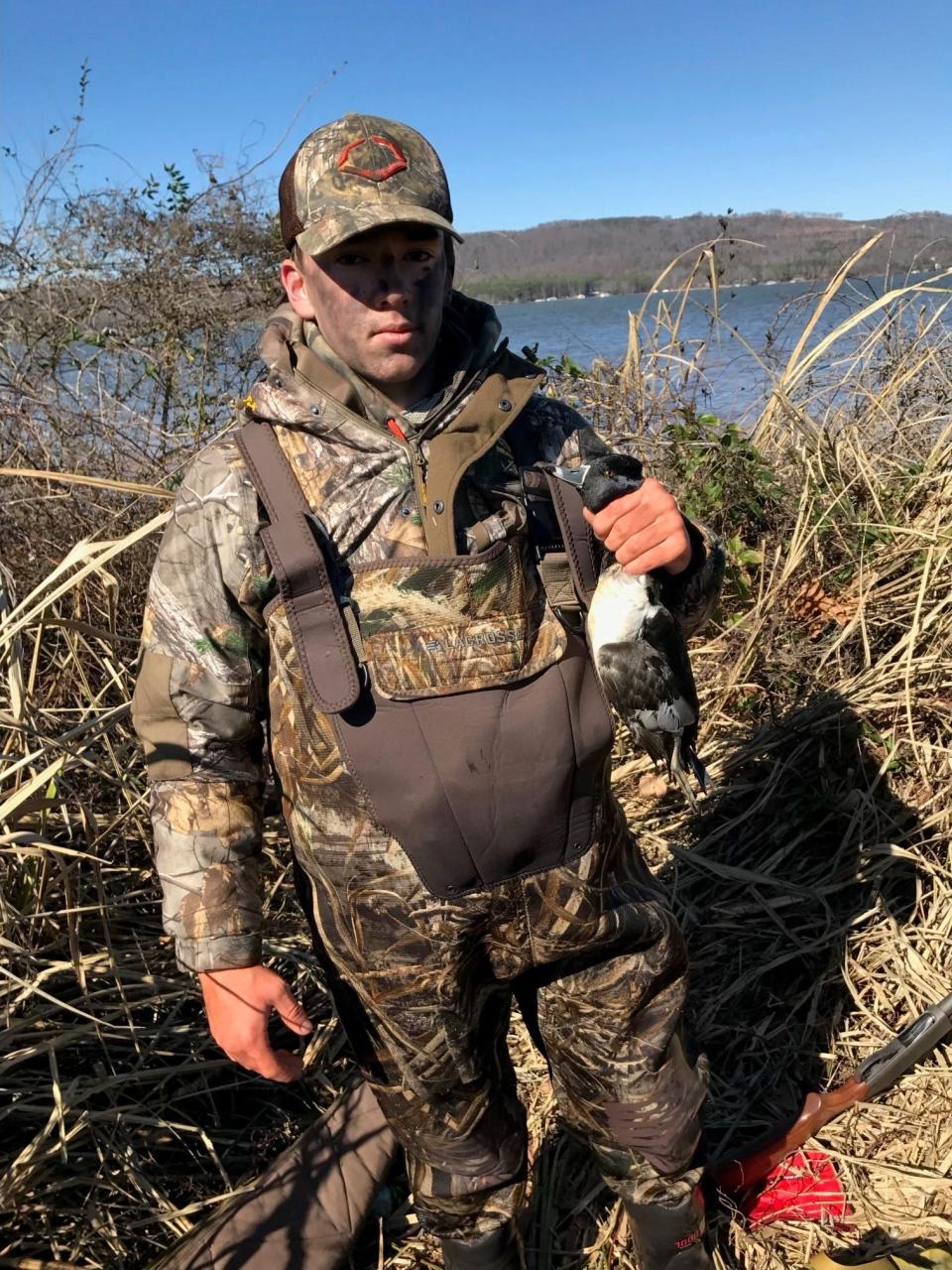 Jack Henry Milligan, a good friend of Will Reichard's, on a duck hunting trip.