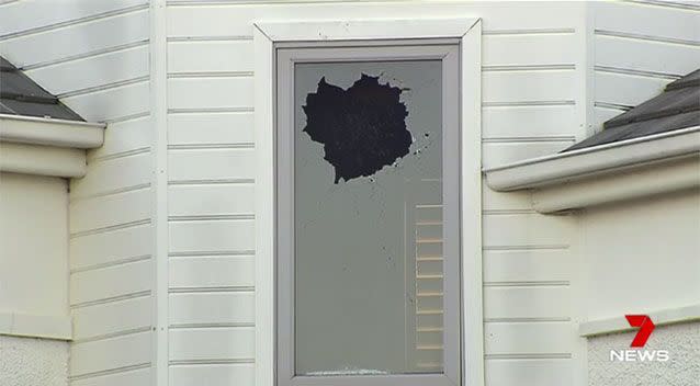 Gunshots were fired at Mr Thornburgh's Port Melbourne home in 2016. Source: 7 News