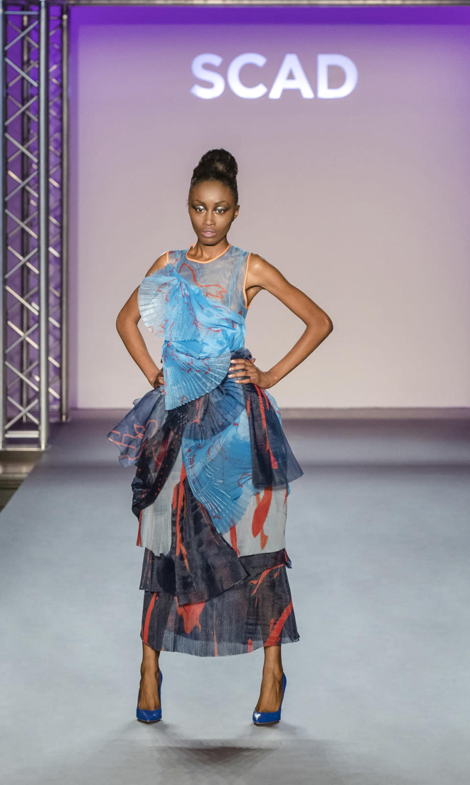 SCAD graduate Jasmine Lo layered pleats on pleats on pleats, with the bones of a classically gorgeous dress underneath.