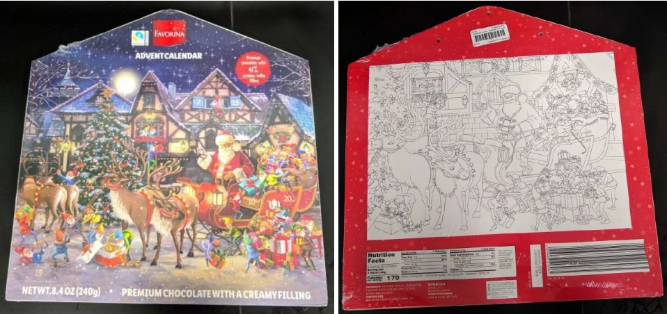 Lidl is recalling its Favorina brand advent calendar over salmonella concerns.