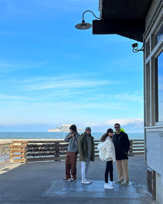 Nuria Roca y Juan del Val, Navidad con sus hijos en San Francisco