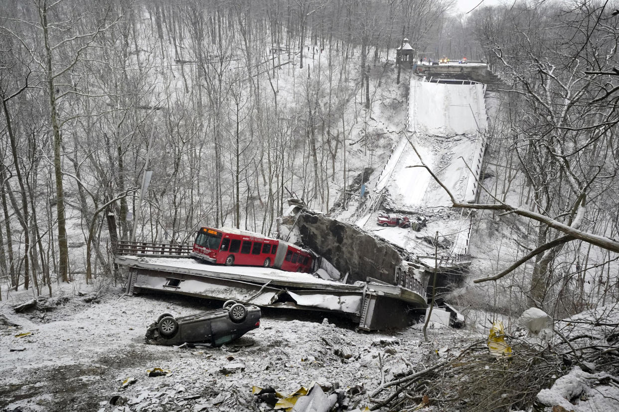 Image: Pittsburgh bridge collapse (Gene J. Puskar / AP)