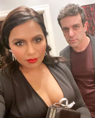 Mindy Kailing/ Instagram BJ Novak and Mindy Kaling on Instagram