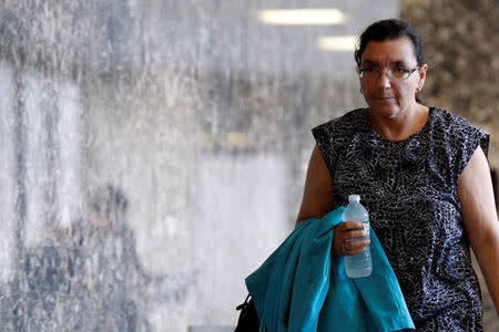 Rosemary Hernandez, the wife of Pedro Hernandez, arrives for court at the New York State Supreme Court in the Manhattan borough of New York City, U.S. October 19, 2016. REUTERS/Brendan McDermid