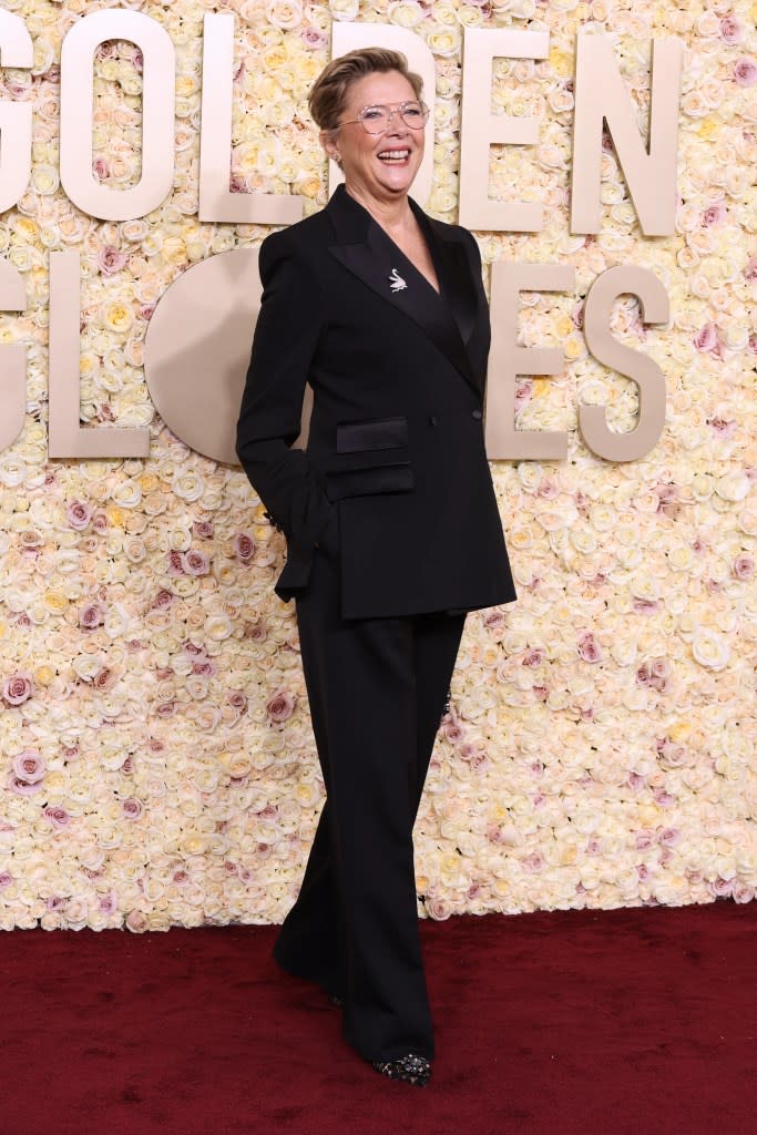 Annette Bening attends the 81st Annual Golden Globe Awards at The Beverly Hilton on January 07, 2024 in Beverly Hills, California.