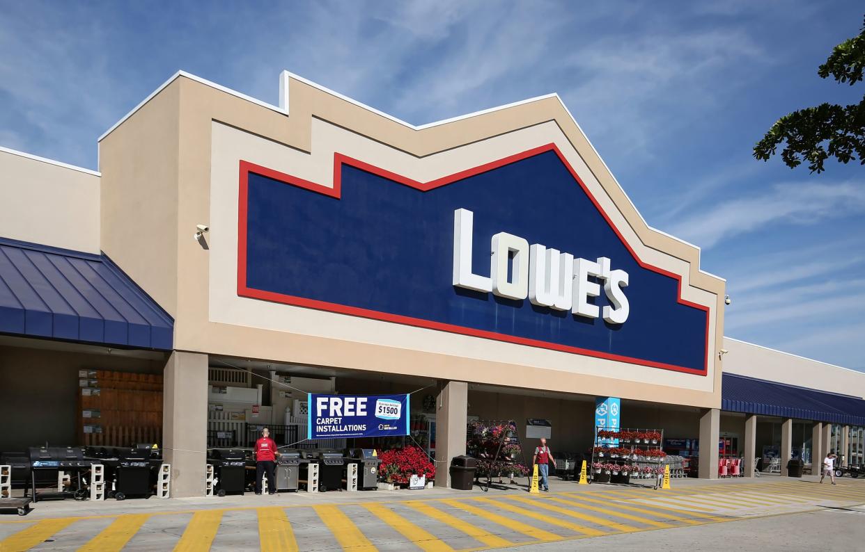 Oakland Park, Florida, USA - November 25, 2019:  Lowe's home improvement store front.  The company operates a chain of retail stores in the United States and Canada.